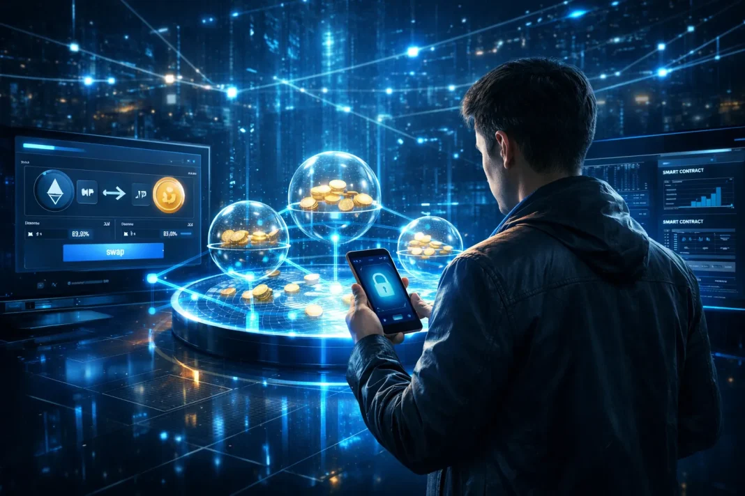 How decentralized exchanges work with wallet trading, liquidity pools, and smart contracts