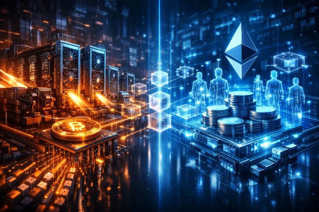 proof of work vs proof of stake